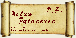Milun Paločević vizit kartica